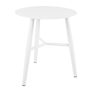 Bout de canapé jardin en aluminium blanc STOCKHOLM