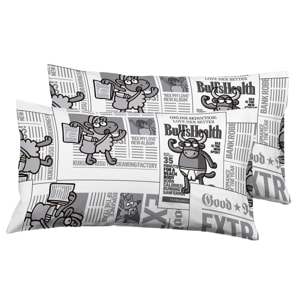 Fundas de almohada 50x75 (2) cm Kukuxumusu Extra News