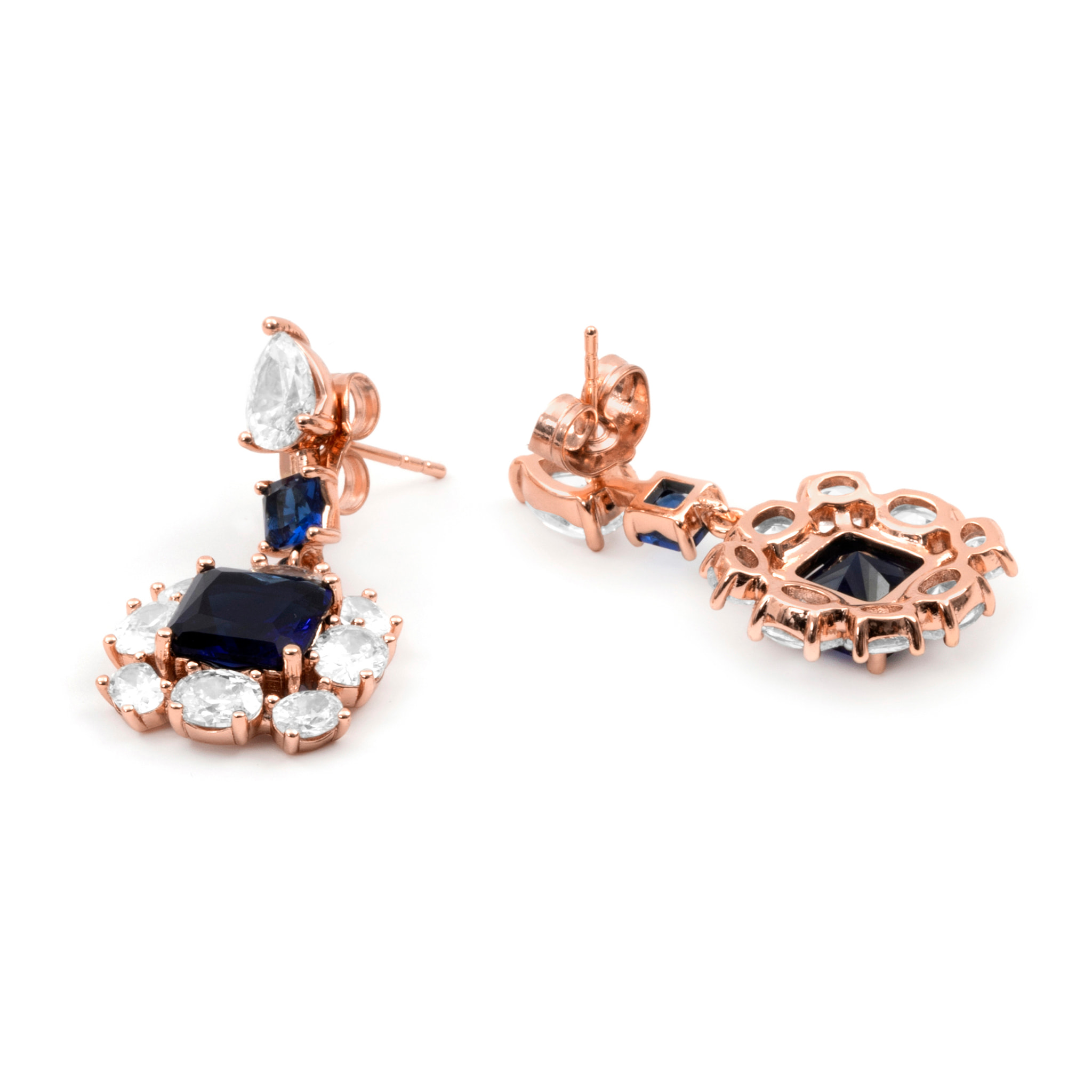 Pendientes Iwo acabado oro rosa 18k