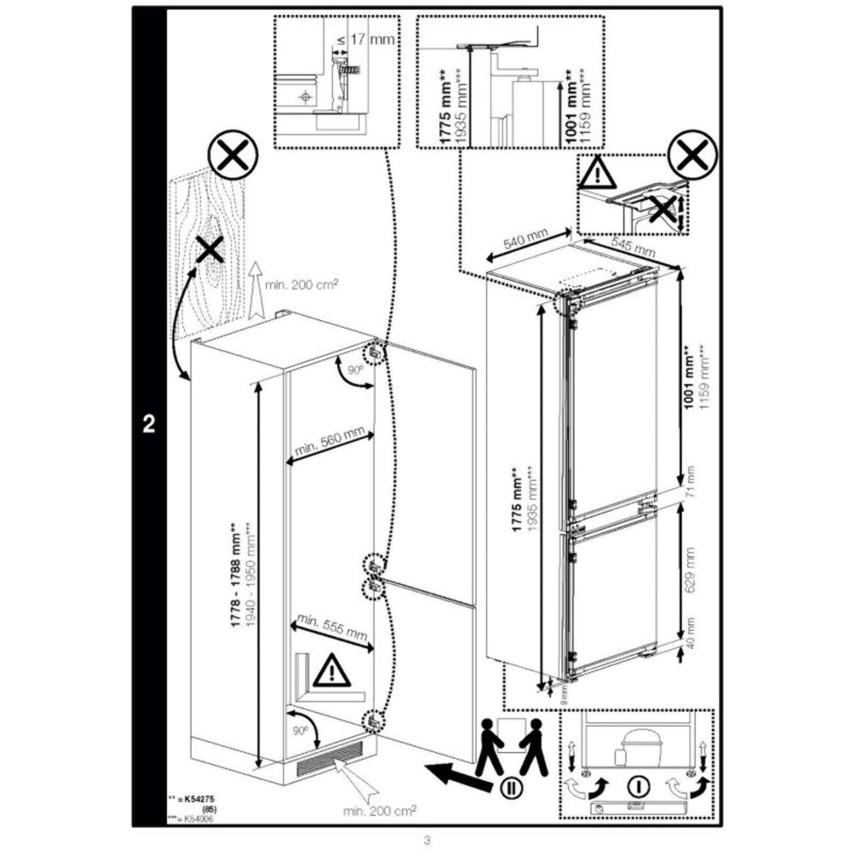 Réfrigérateur combiné encastrable BEKO BCNA306E5SN