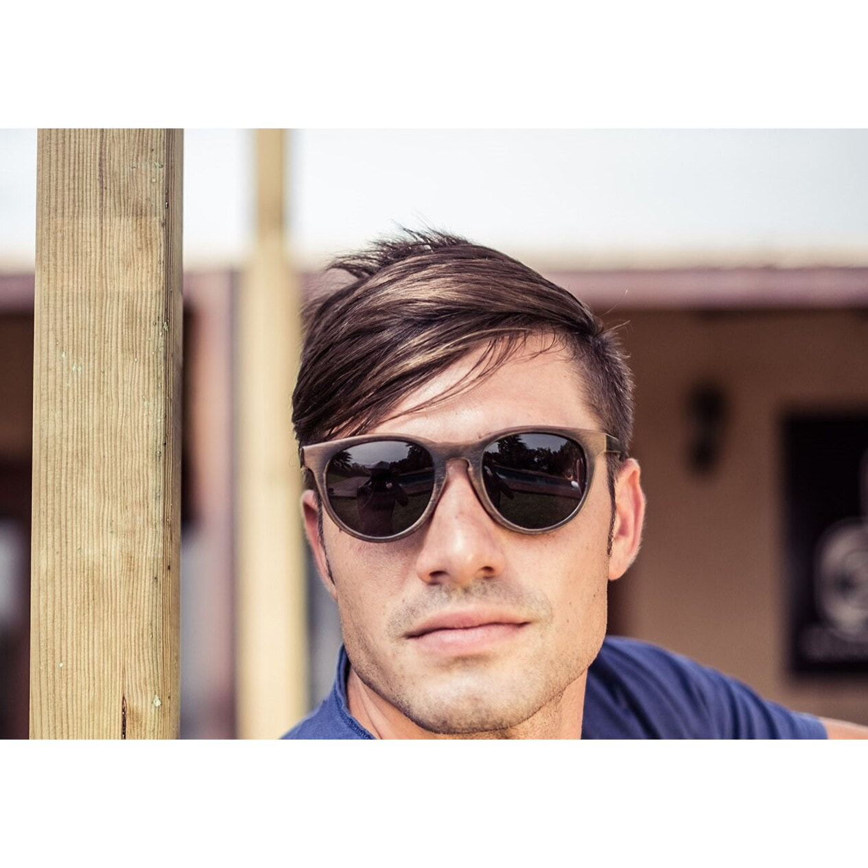 Gafas de sol KAU BERLIN - De madera de ébano / Ahumada