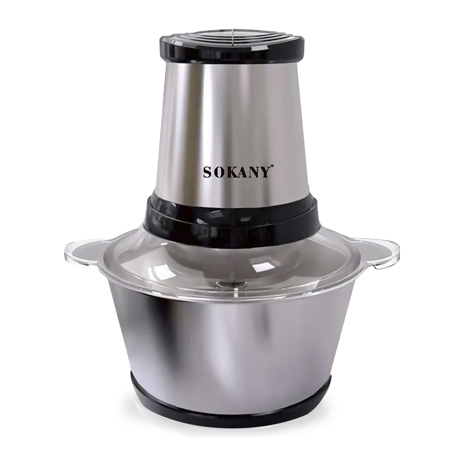 Picadora de carne eléctrica con 300W y recipiente de 2L. Diferentes funciones picado y corte con cuchillas de acero inoxidable.