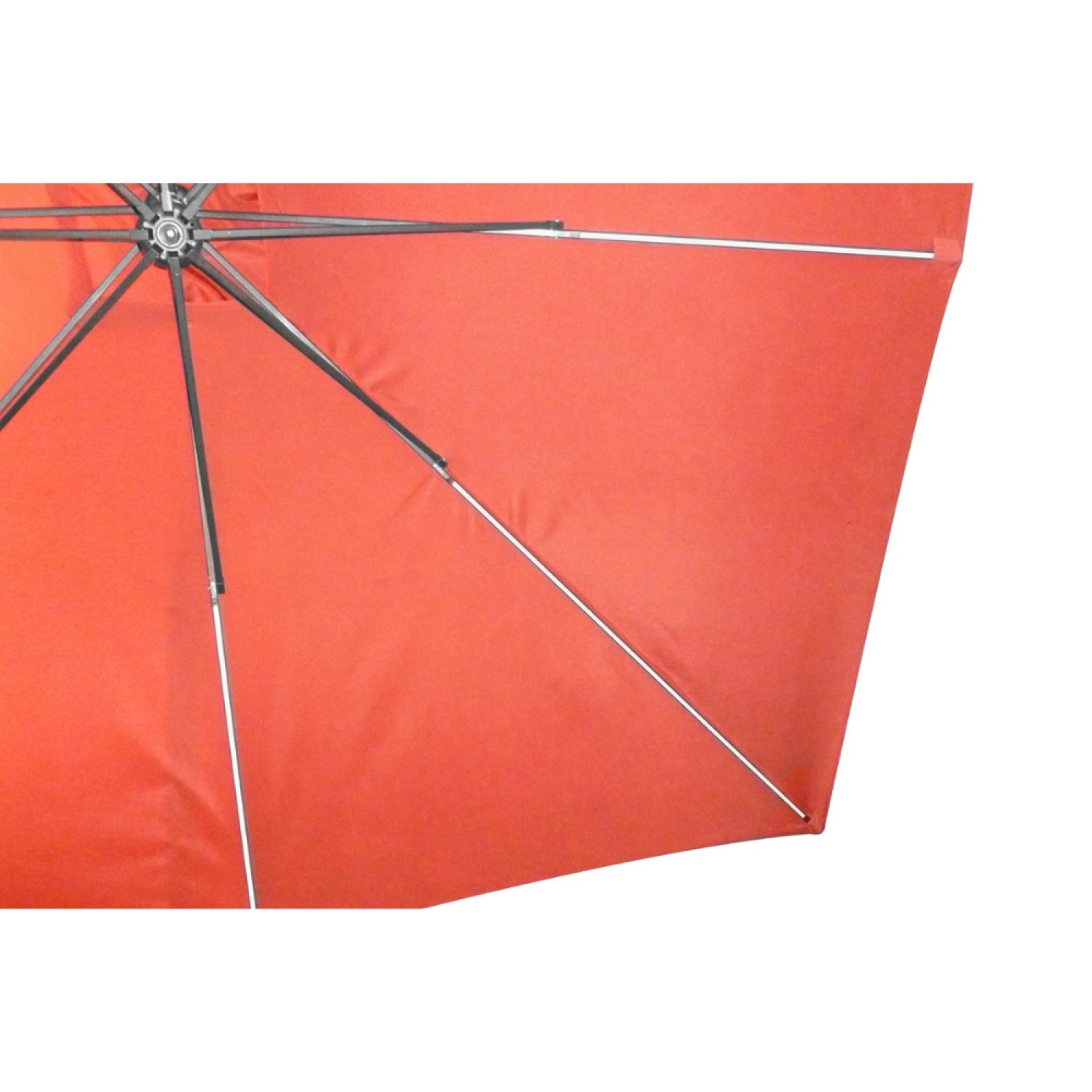 Parasol Néon LED déporté 3x3m terracotta DAVAGNA