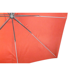 Parasol Néon LED déporté 3x3m terracotta DAVAGNA