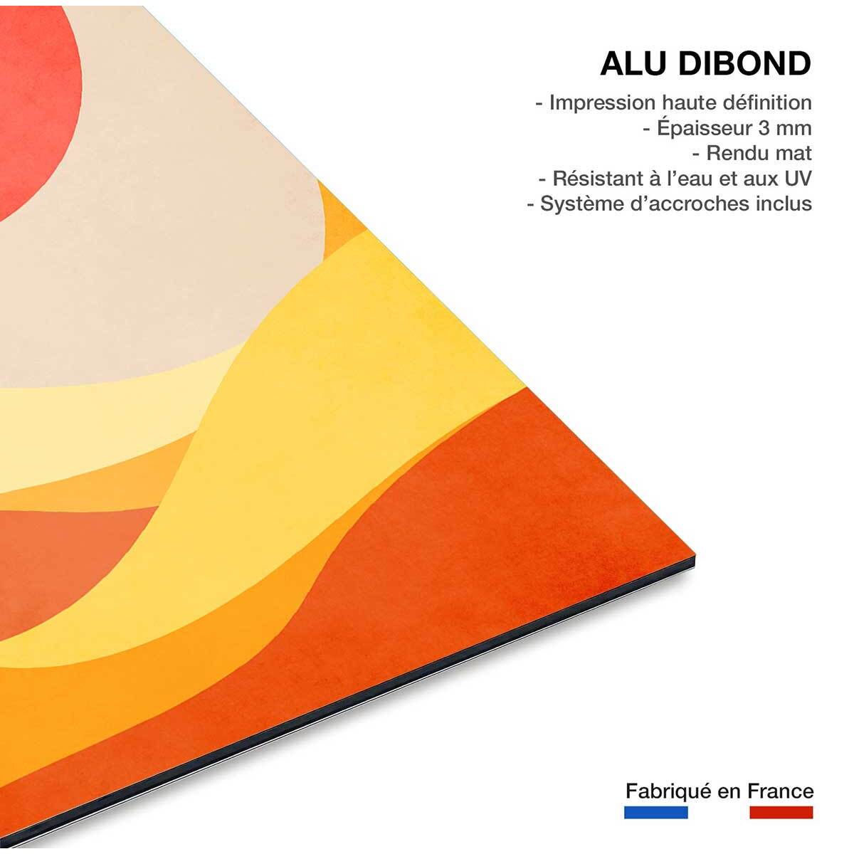 Tableau scandinave Vague harmonieuse Tableau alu Dibond