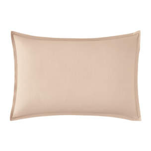 Taie d'oreiller unie en percale de coton, PREMIÈRE, Rose Ballerine