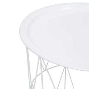 Table d’appoint "Kumi" blanc 40x37x37cm