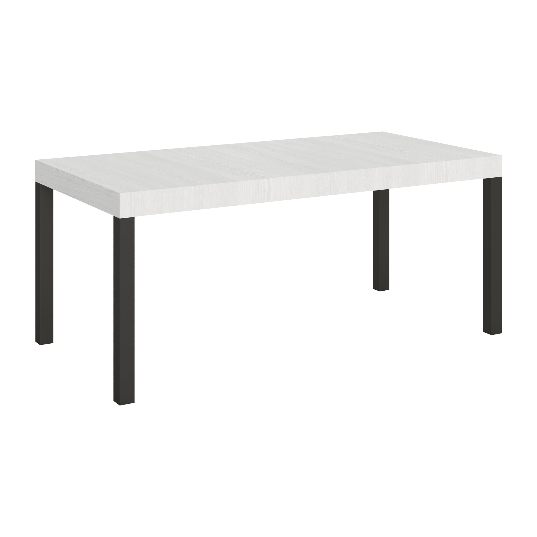 Mesa extensible 90x180/440 cm Everyday Fresno Blanco estructura Antracita