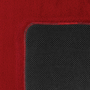 ALBA - Tapis doux rouge à poils courts