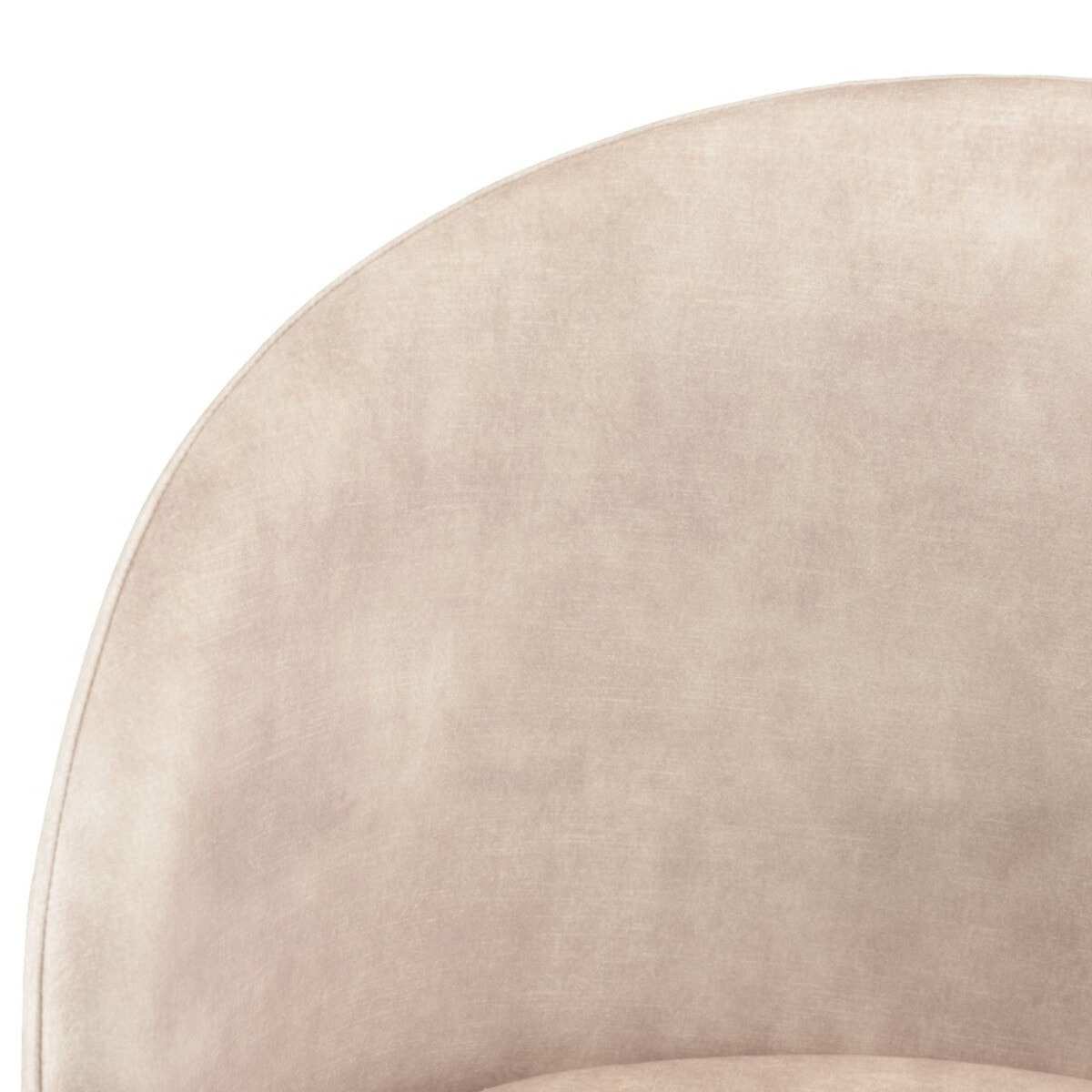 TOM - Lot de 2 chaises velours beige dossier enveloppant pieds acier