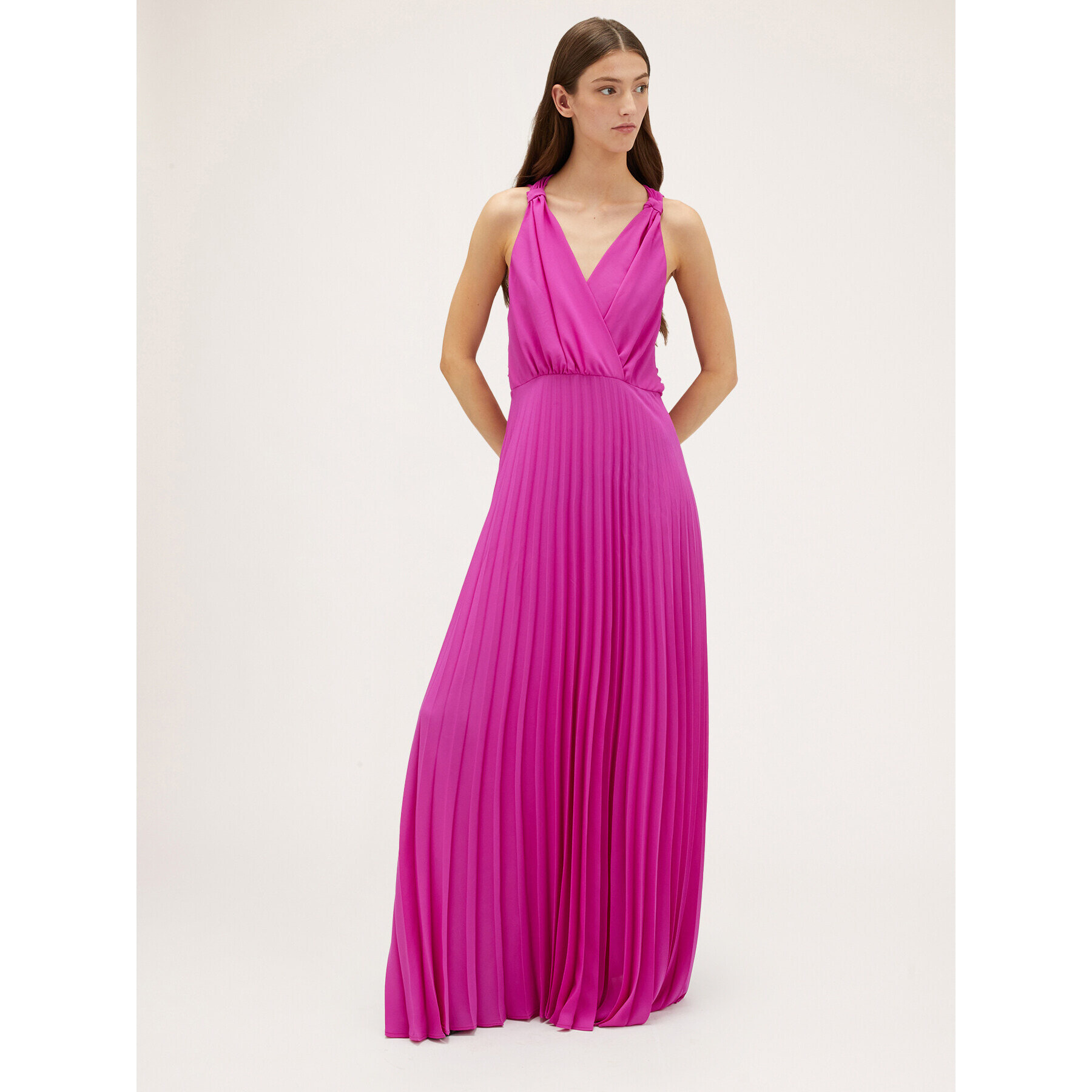 Motivi - Vestido elegante plisado - Fuchsia