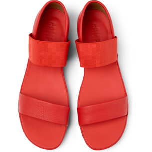 Sandalias - CAMPER Right Nina - Rojo - Cuero liso