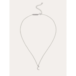 Collana Over the Moon in Argento