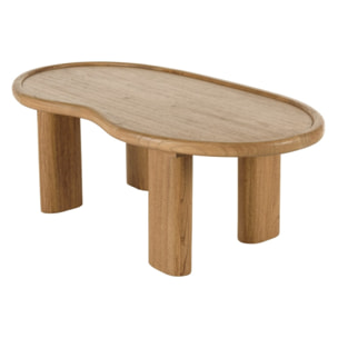 AMY - Table basse 120cm forme organique en bois de mindi AMY