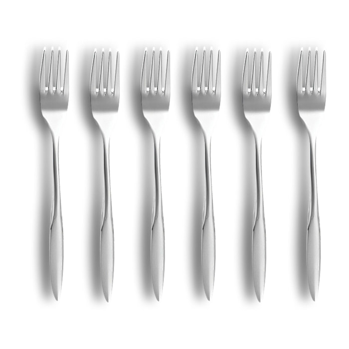 Lot de 6 fourchettes en acier inoxydable  ATHENA