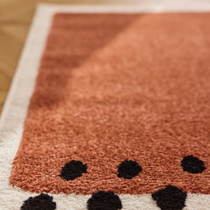 PANTONE - Tapis terracotta à motif à pois TERRA DEL SOL