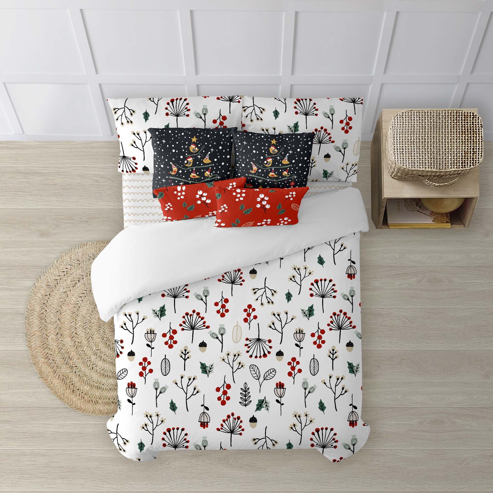 Housse de couette avec clics 100% coton Merry Christmas 44