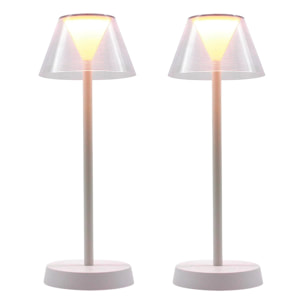 2 Lampes de table sans fil BEVERLY H34CM