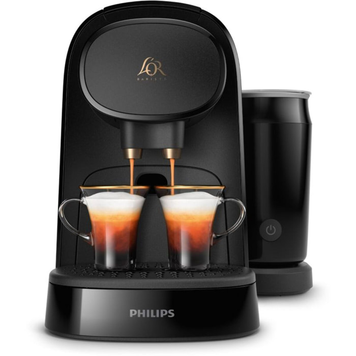Cafetière à dosette PHILIPS LM8014/60 L'Or Barista Original Noire avec mousseur