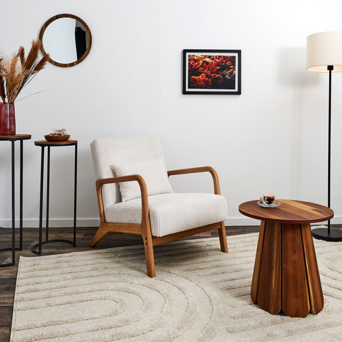 Fauteuil Salon Cotele Scott Beige