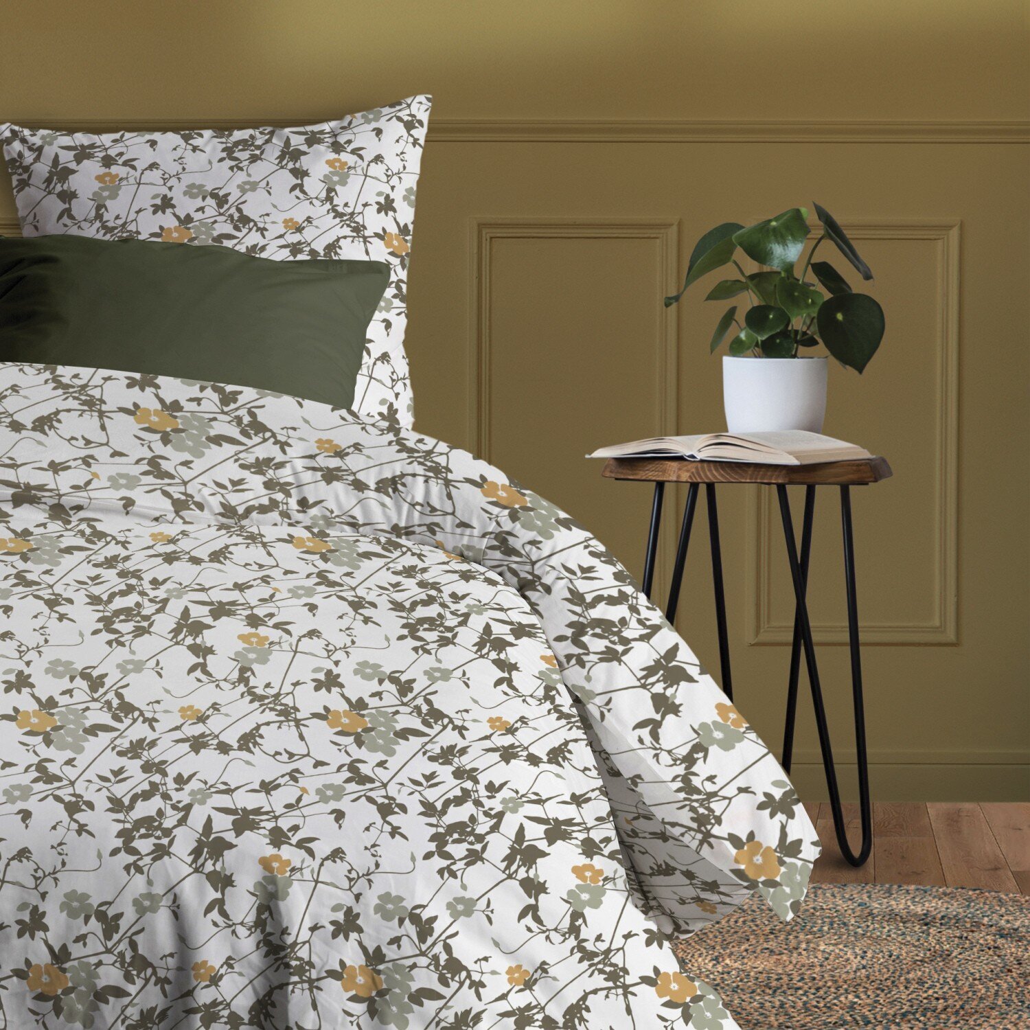 Parure housse de couette 2pcs 100% coton 57fils hoya