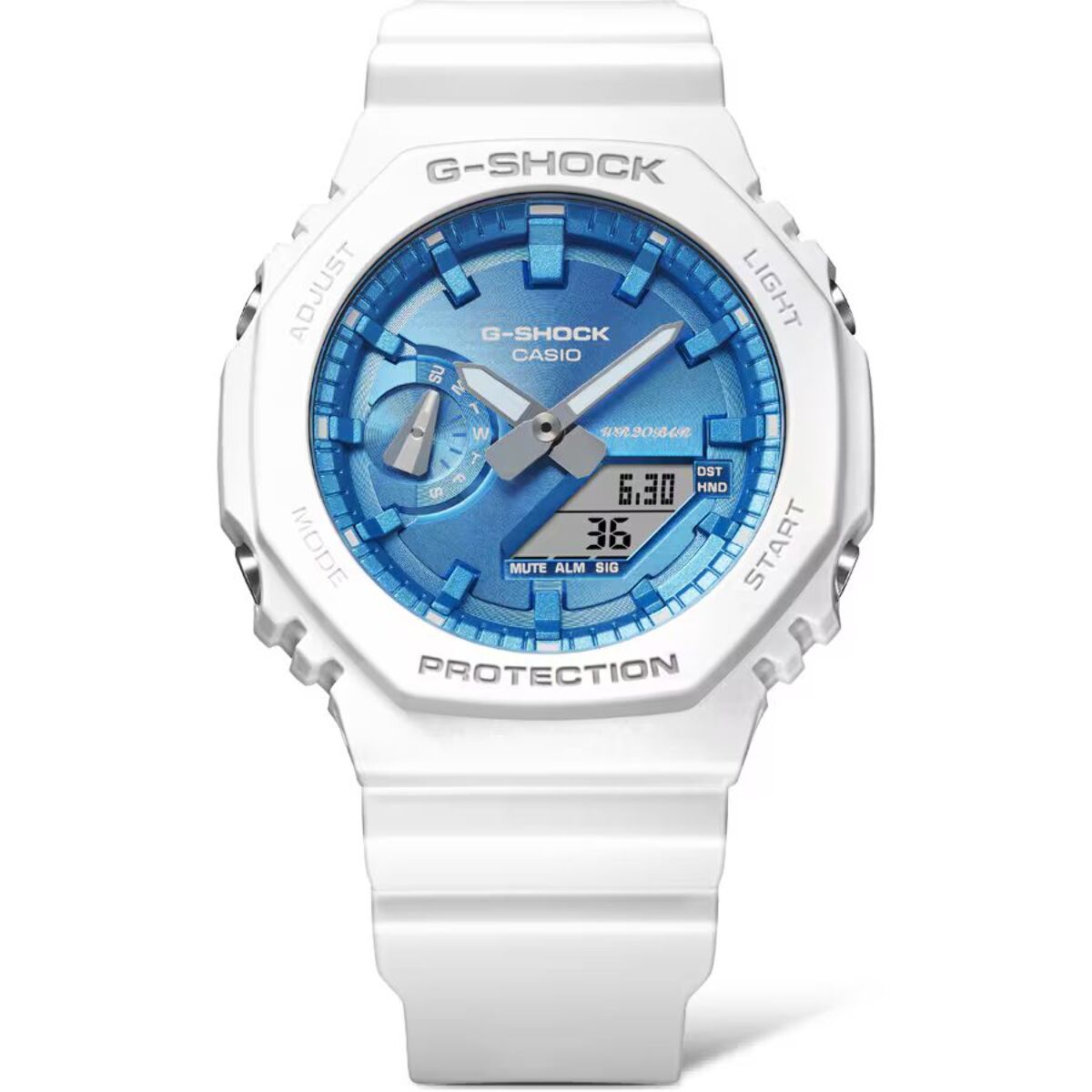 Reloj Casio GA-2100WS-7AER Hombre Digital Cuarzo con Correa de Resina
