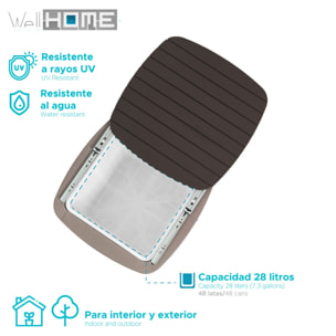 Well home - mesa auxiliar para exterior con enfriador de bebidas