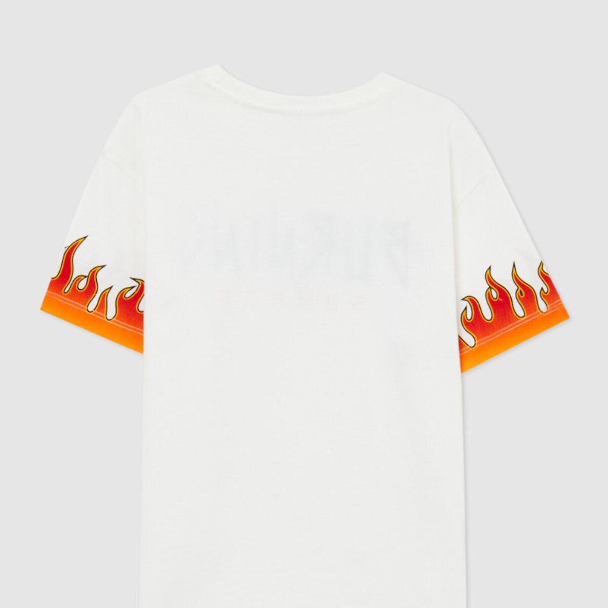 T-shirt oversize stampe fiamme