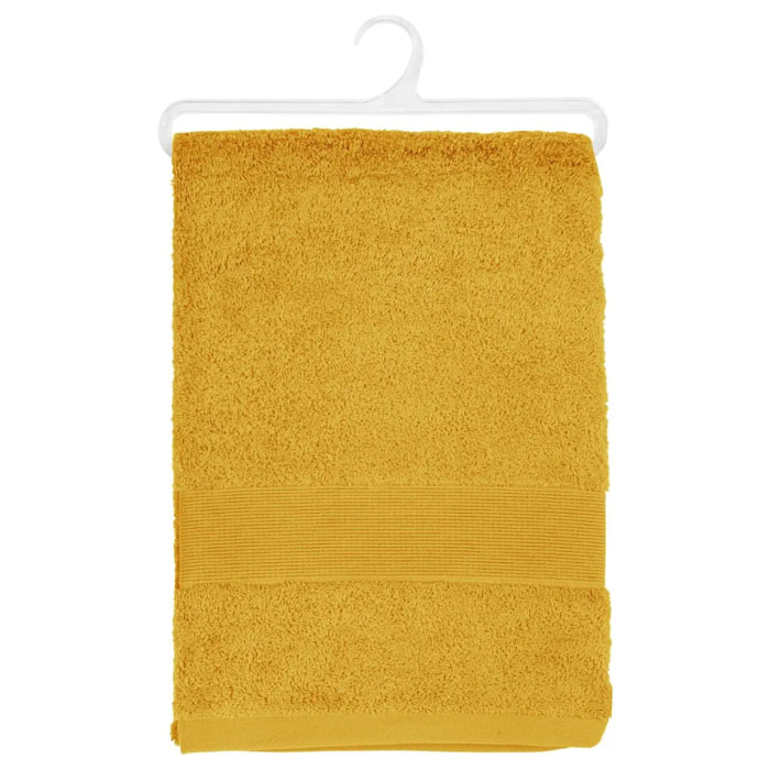Drap de bain "Essentiel" - coton 450 gr/m² - jaune moutarde 100x150 cm