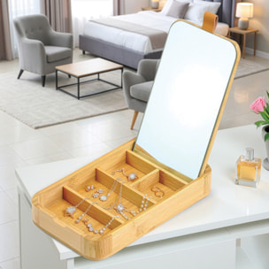 Miroir & Boîte à bijoux Bambou rectangulaire ALAIS Spirella