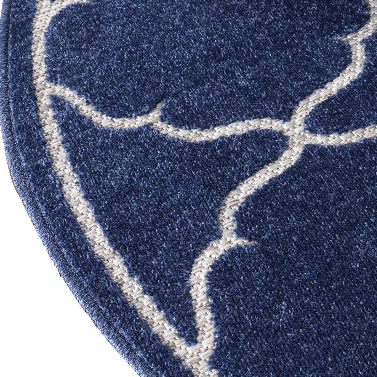 Tapis extérieur tissé kilim rond CULA