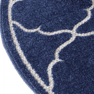 Tapis extérieur tissé kilim rond CULA