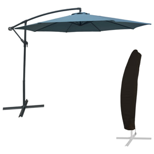 Parasol déporté OAHU rond + housse -