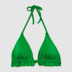 Bikini top triangolo con frill