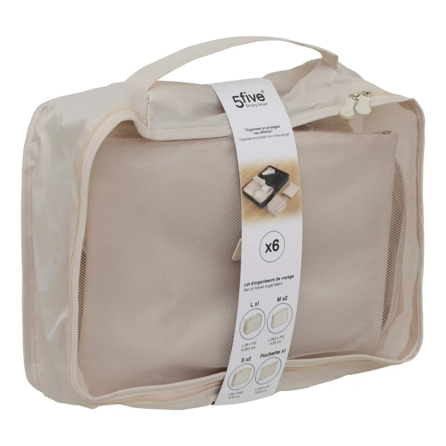 Lot organiseur valise Aloha 6 pièces