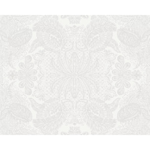 Set pur coton enduit motif jacquard Mille isaphire blanc