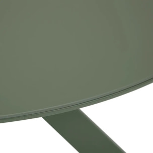 Table de jardin 6 places Oryon D130cm vert laurier