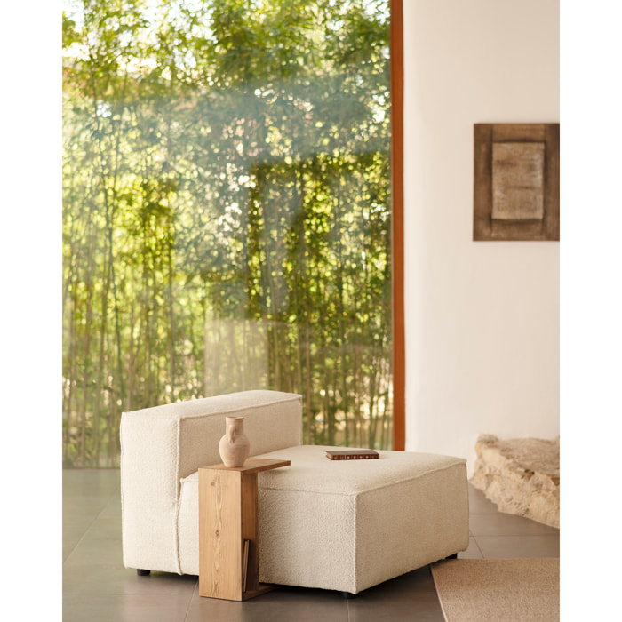 Fauteuil en bouclé couleur blanc cassé de 110x90cm Hauteur: 70 Longueur: 110 Largeur: 90