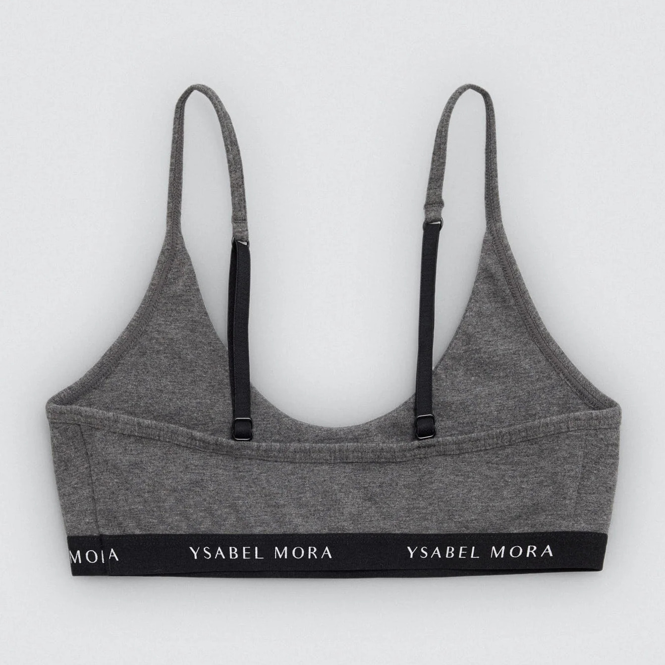 Top giovanile in cotone grigio antracite