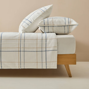 Funda nórdica textura líneas Sole color blanco