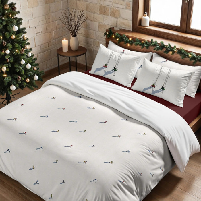 Housse de couette avec boutons-pression Skier