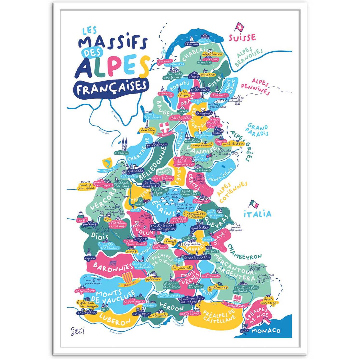 Affiche - Les Alpes - Sté!
