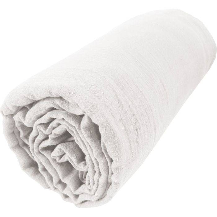 Drap housse - bonnet:30cm - 100% gaze de coton chantilly