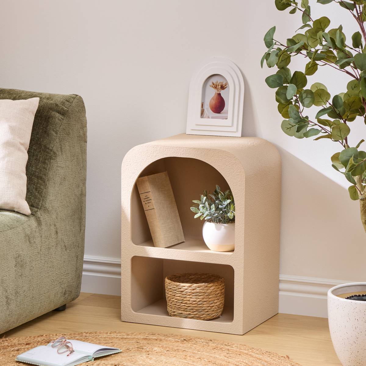 Table de chevet Soleya beige moyen 40x30cm