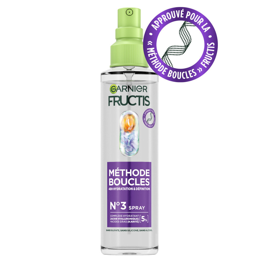 Garnier Fructis Méthode Boucles Spray Hydratant à l'Acide Hyaluronique et beurre de Karité 150 ml