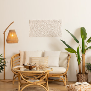 Déco murale "Fanny" - bois sculpté 85x45 cm