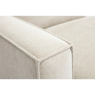 Module d'angle gauche pour canapé en tissu chenille beige SPLIT
