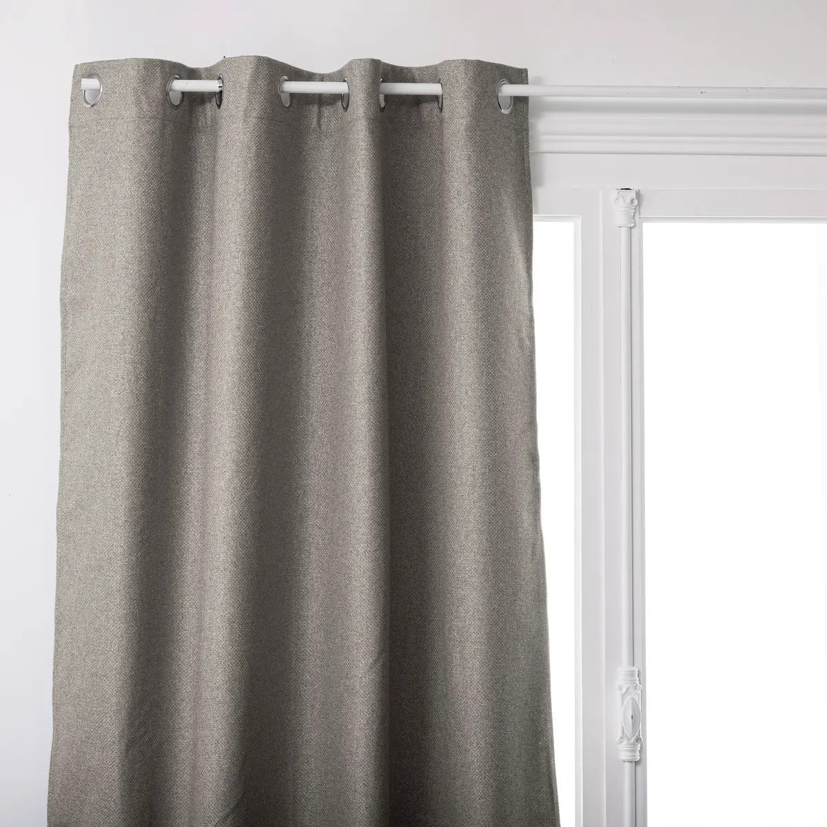 Rideau isolant occultant gris 140x260cm