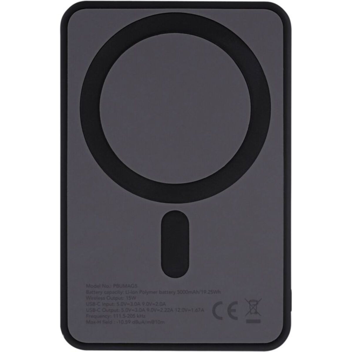 Batterie externe TNB 5000 mAh MagSafe fonction stand noir