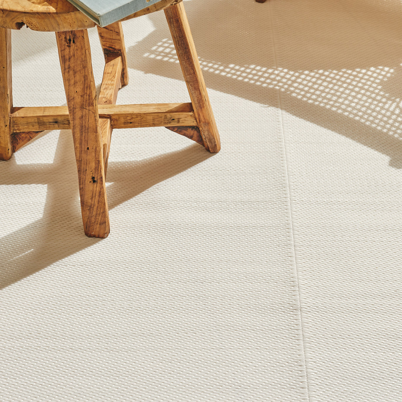 CAPRI - Tapis d'extérieur à motif uni - Blanc